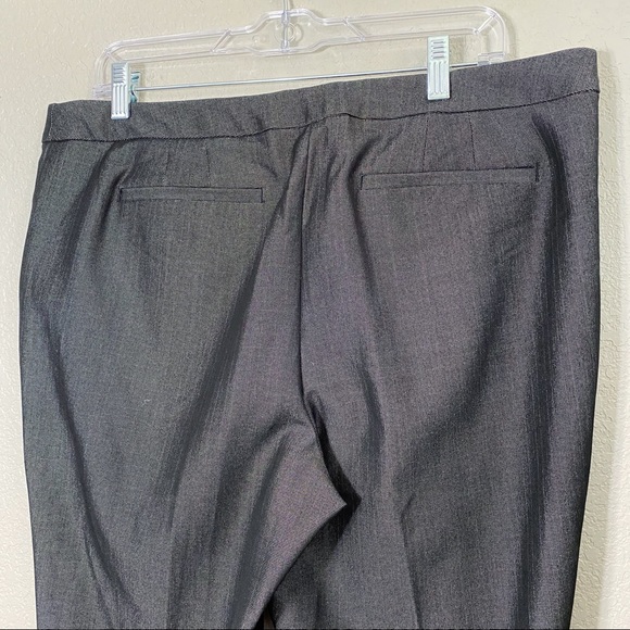 Black Flare Modern Fit Flat Front Trouser Pants 14 - Picture 5 of 5